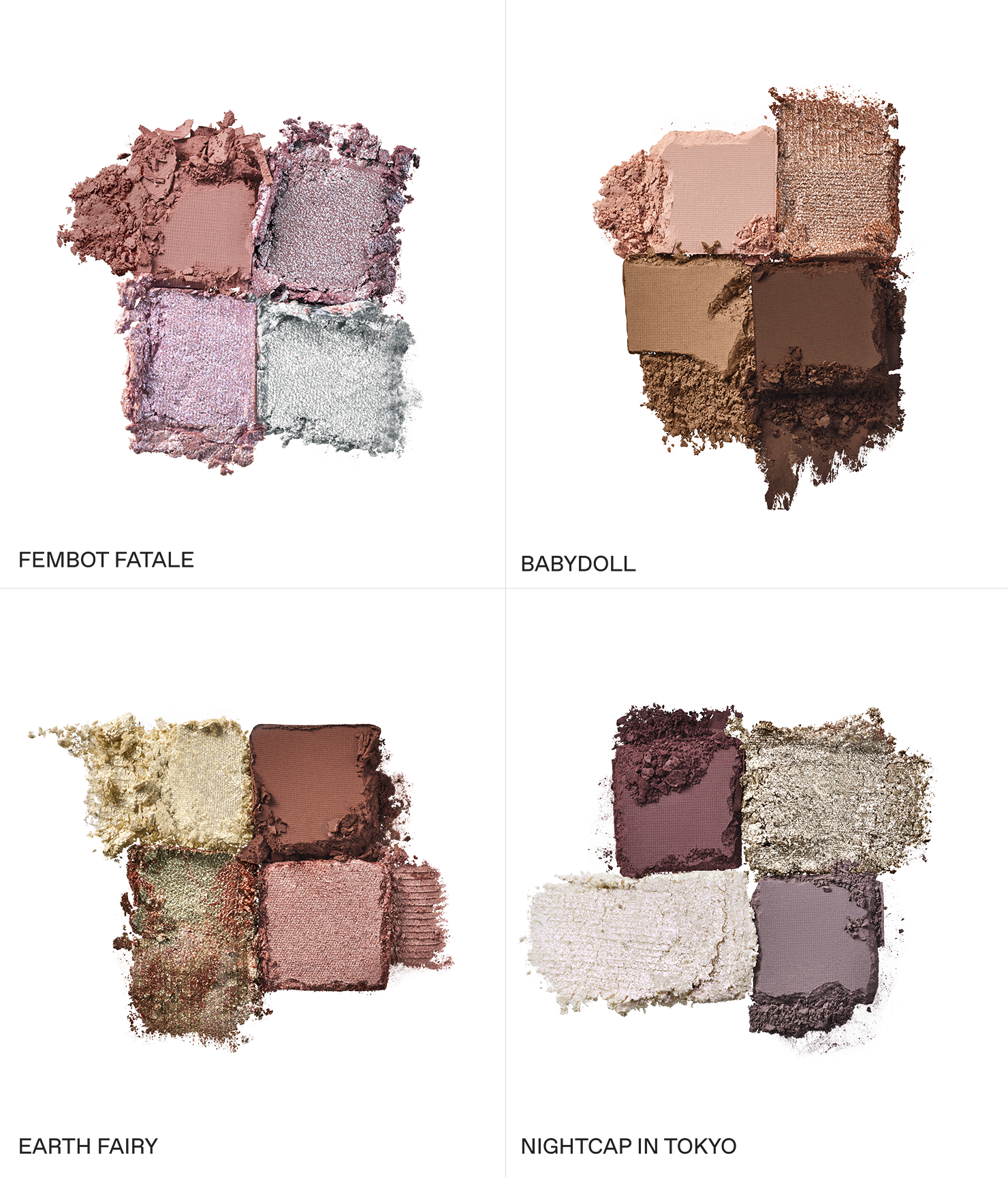 all 4 new sweet dreams eyeshadow quads