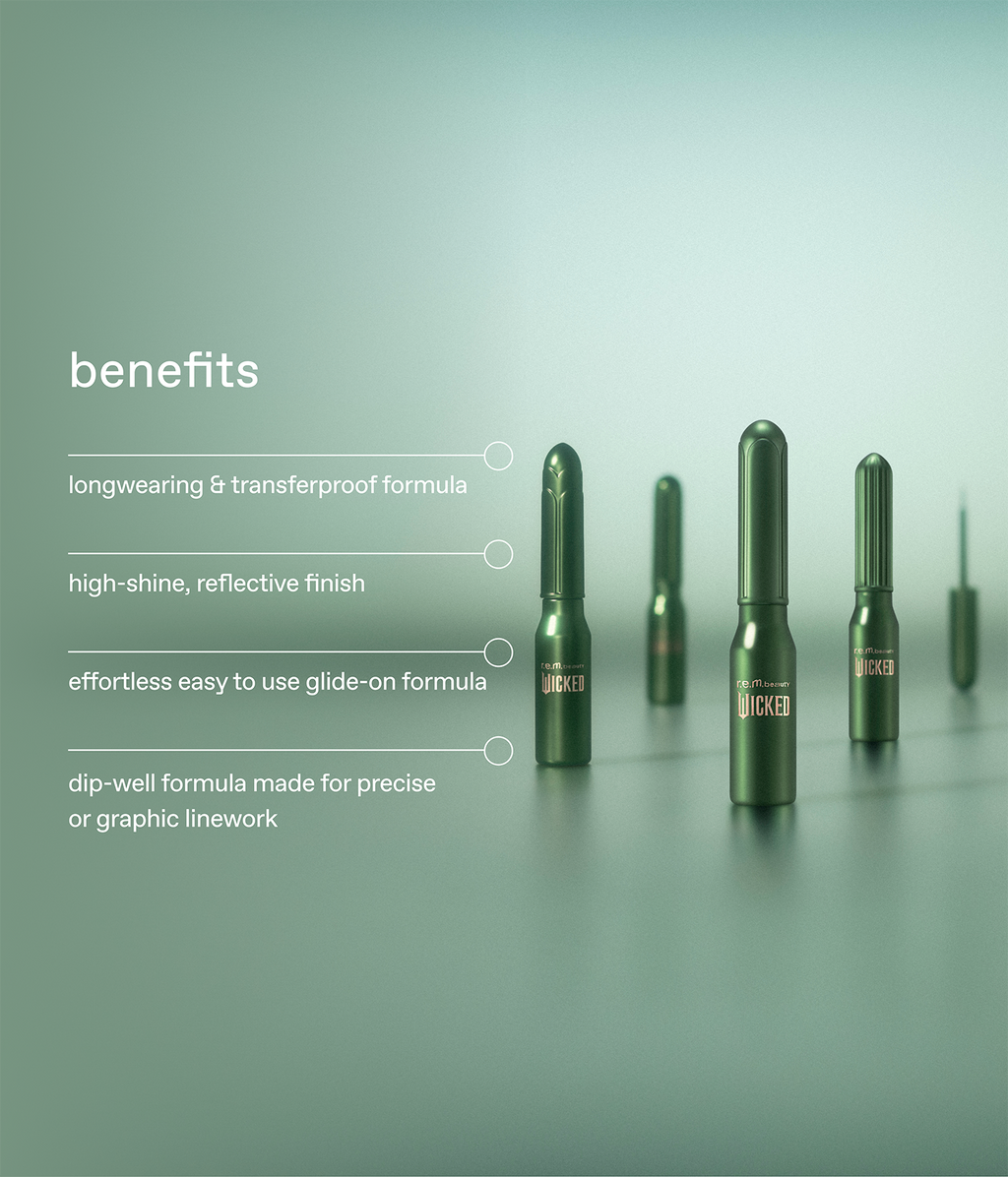 r.e.m. beauty x Wicked: For Good Emerald City Metallic Eyeliner Set