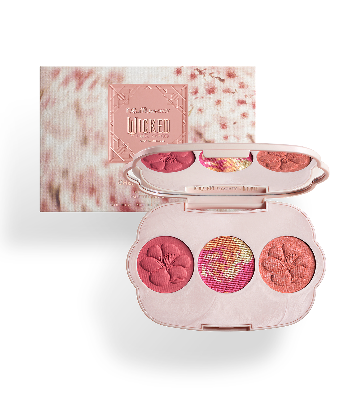 r.e.m. beauty x Wicked: For Good Cherry Blossom Blush Palette