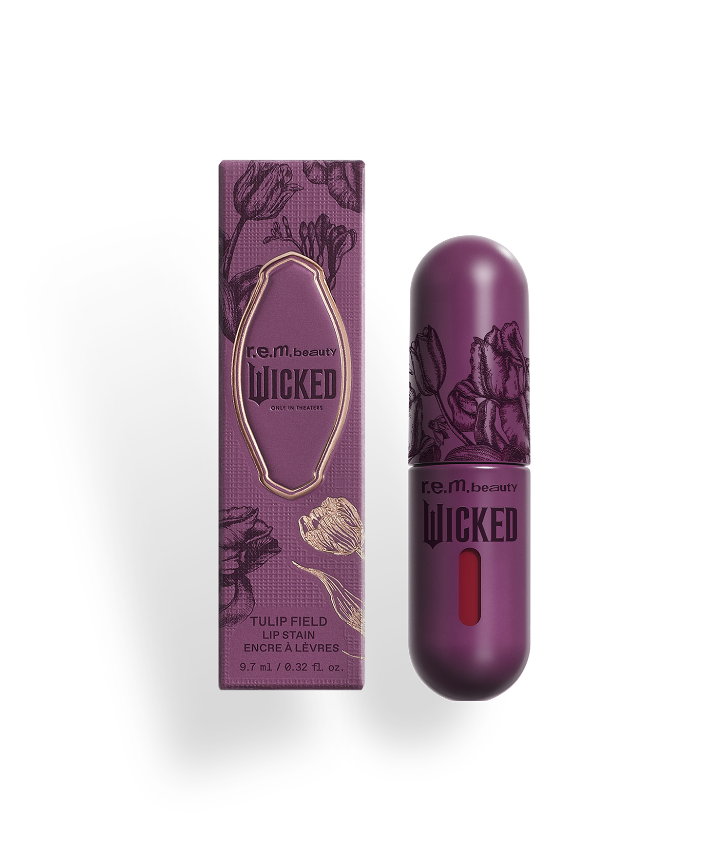 r.e.m. beauty x Wicked: For Good tulip field lip stain