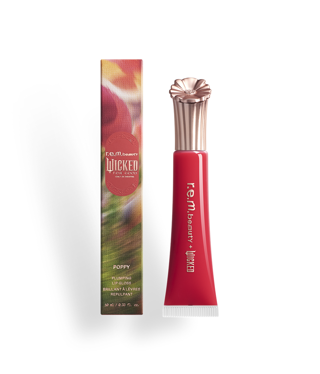 r.e.m. beauty x Wicked: For Good Poppy Plumping Lip Gloss